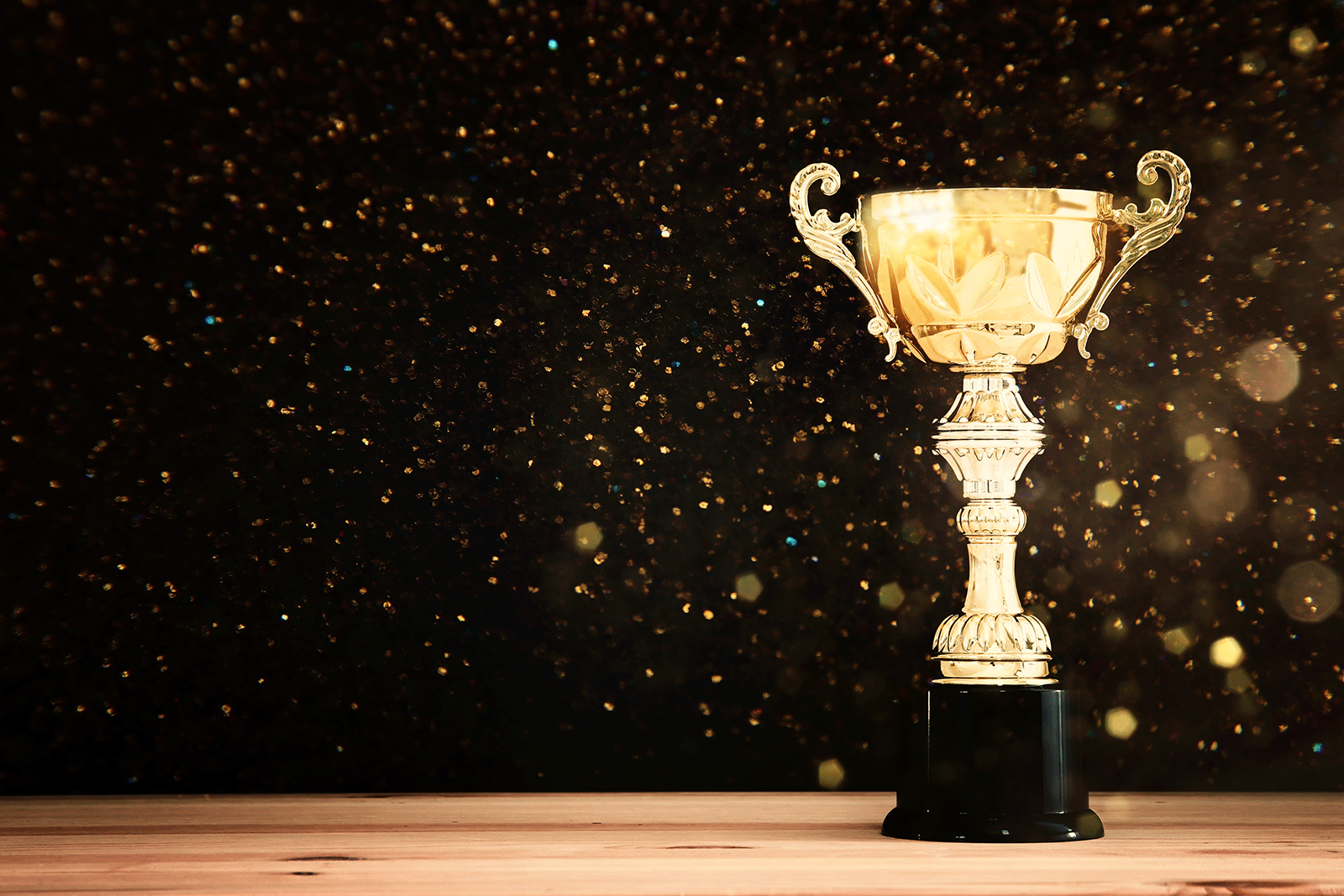 A gold trophy